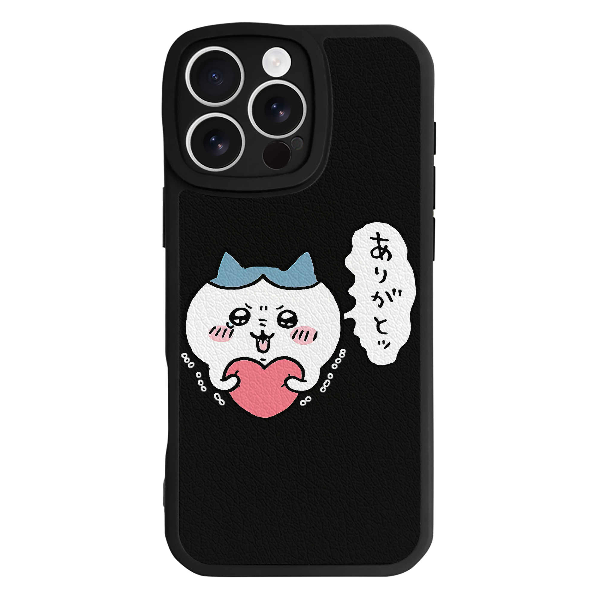 （画像用） ちいかわ ハチワレ Chii-kawa hachiware 【iPhone 16シリーズ対応】シリコンスマホケース（レザー調） 材質：シリコン